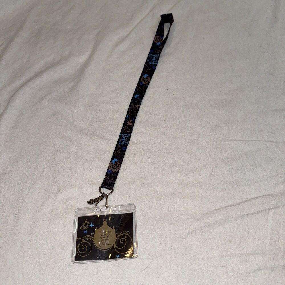 New Live Action Cinderella Lanyard “When The Clock Strikes Twelve” Pin Trading